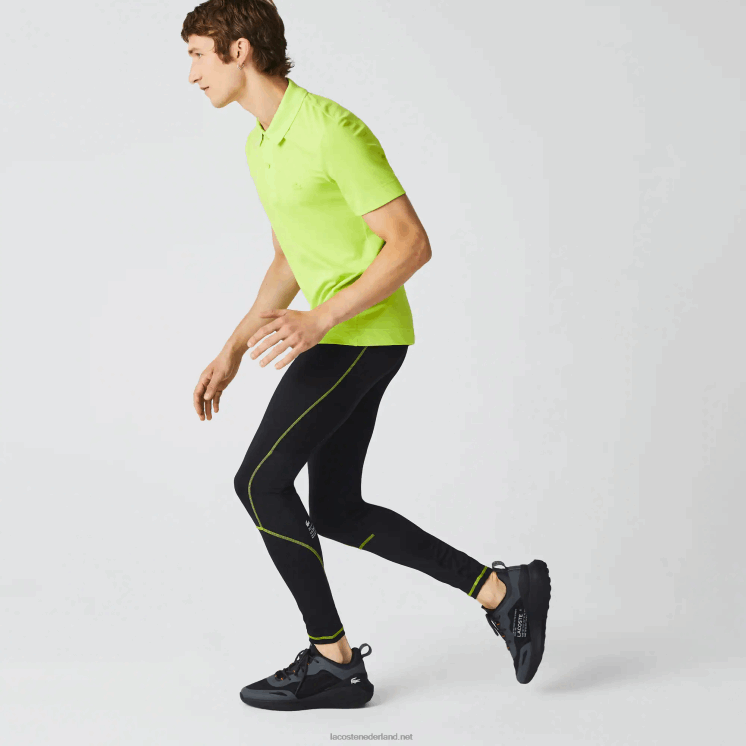 Lacoste sportieve thermische legging 0828H1112 zwart geel 60r Heren