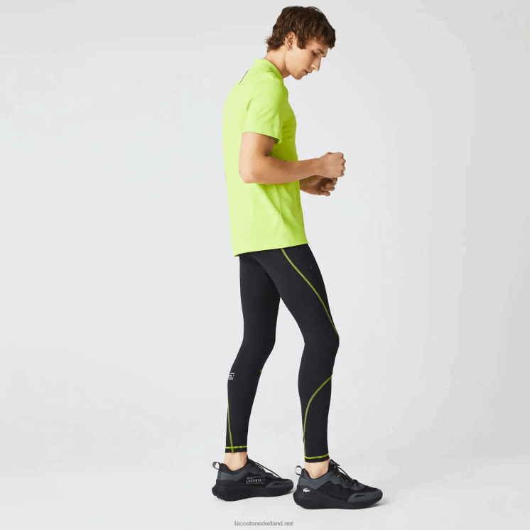 Lacoste sportieve thermische legging 0828H1112 zwart geel 60r Heren