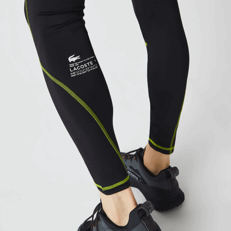 Lacoste sportieve thermische legging 0828H1112 zwart geel 60r Heren