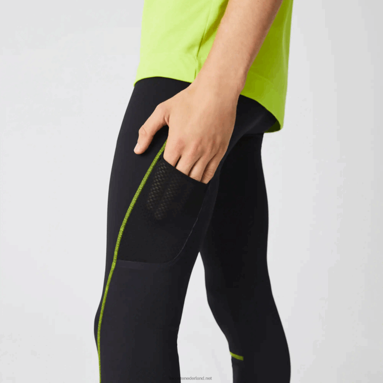 Lacoste sportieve thermische legging 0828H1112 zwart geel 60r Heren