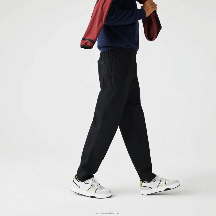 Lacoste chino van biologisch katoengabardine 0828H1587 zwart 031 Heren