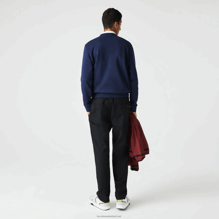 Lacoste chino van biologisch katoengabardine 0828H1587 zwart 031 Heren