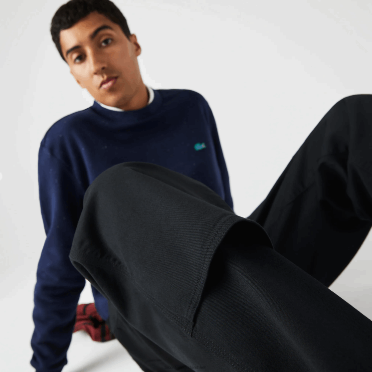 Lacoste chino van biologisch katoengabardine 0828H1587 zwart 031 Heren