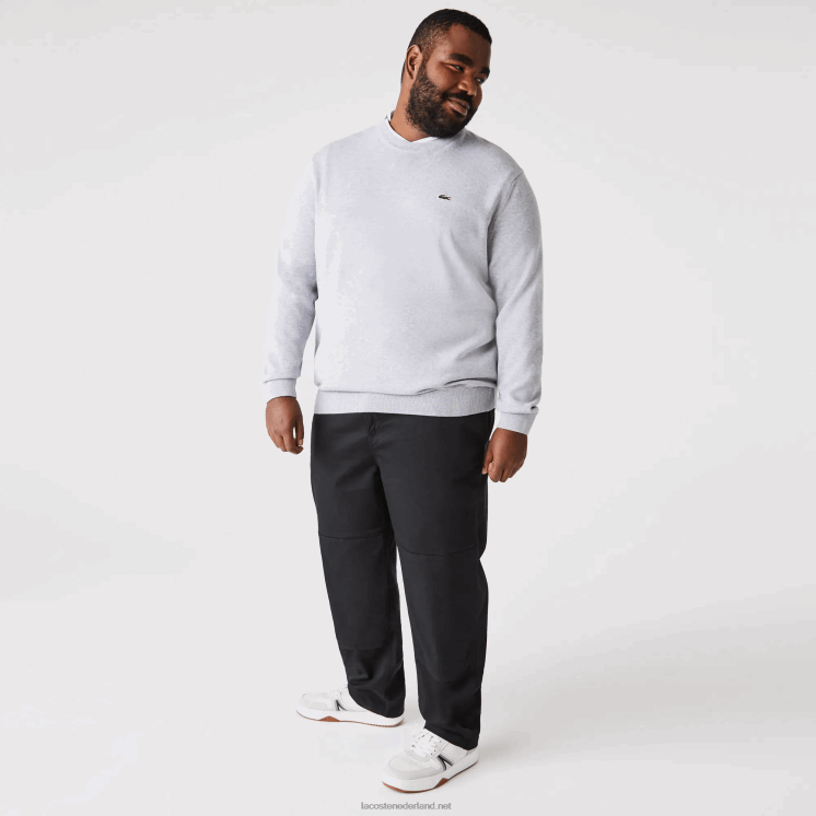 Lacoste chino van biologisch katoengabardine 0828H1587 zwart 031 Heren