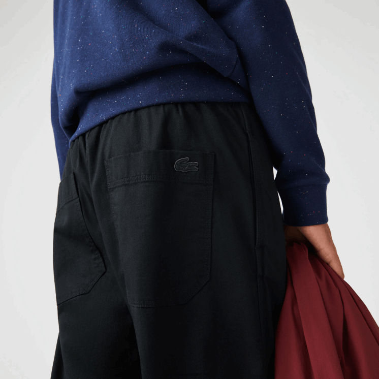 Lacoste chino van biologisch katoengabardine 0828H1587 zwart 031 Heren