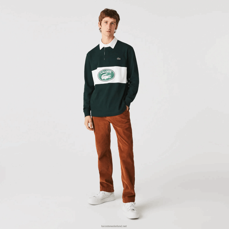 Lacoste corduroy chino met recht model 0828H1583 bruin 3pb Heren