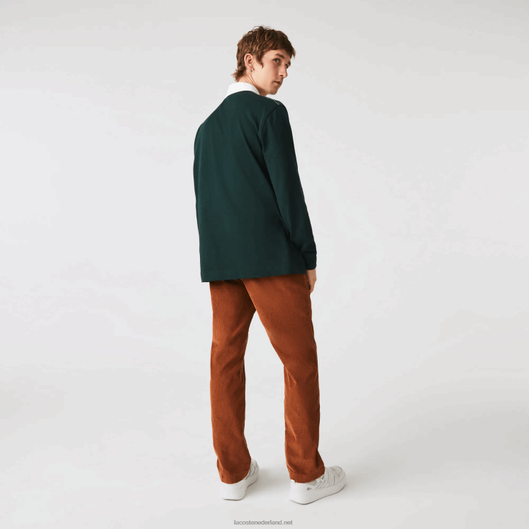 Lacoste corduroy chino met recht model 0828H1583 bruin 3pb Heren