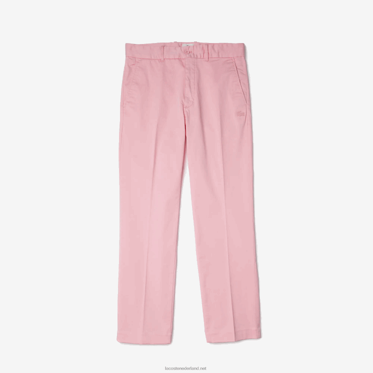 Lacoste live rechte chino van biologisch katoen 0828H1635 roze 7sy Heren