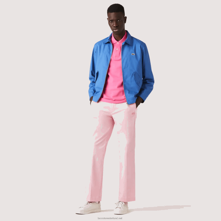Lacoste live rechte chino van biologisch katoen 0828H1635 roze 7sy Heren