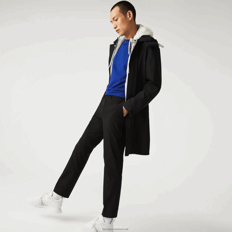 Lacoste slim fit lichte waterbestendige chino 0828H1588 zwart 031 Heren