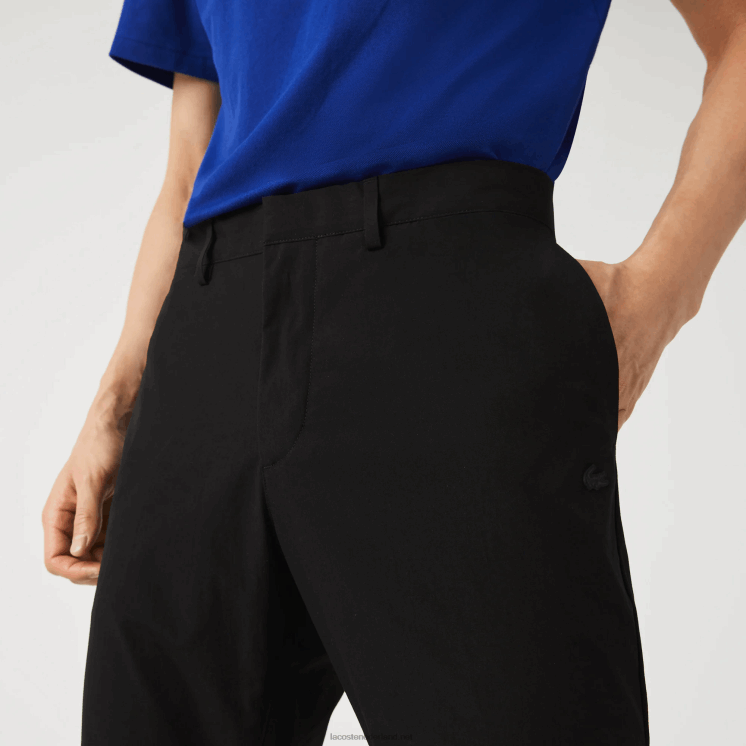 Lacoste slim fit lichte waterbestendige chino 0828H1588 zwart 031 Heren