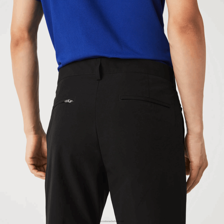 Lacoste slim fit lichte waterbestendige chino 0828H1588 zwart 031 Heren