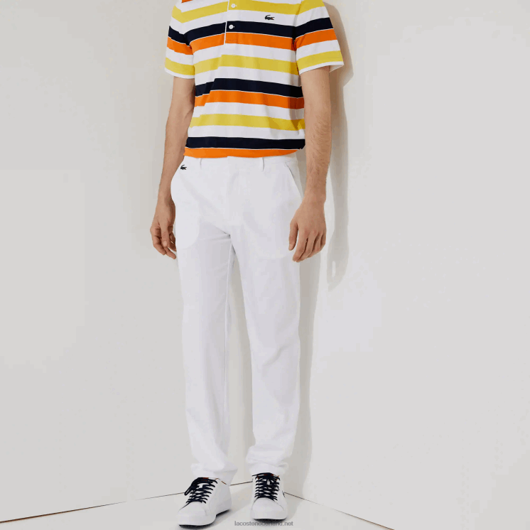 Lacoste sport stretch golf chino broek 0828H1641 wit 001 Heren