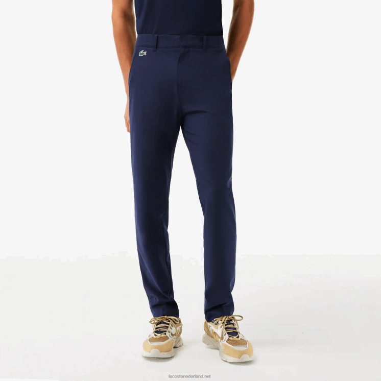 Lacoste sportieve golfchino's met stretch 0828H422 marineblauw 166 Heren