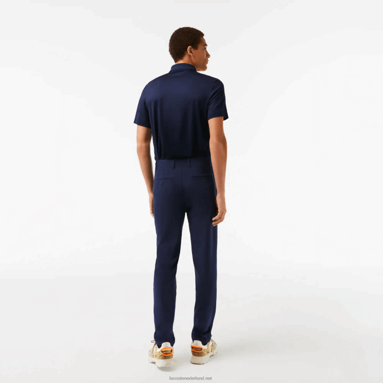 Lacoste sportieve golfchino's met stretch 0828H422 marineblauw 166 Heren