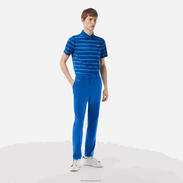 Lacoste sportieve golfchino's met stretch 0828H423 blauwe kxb Heren