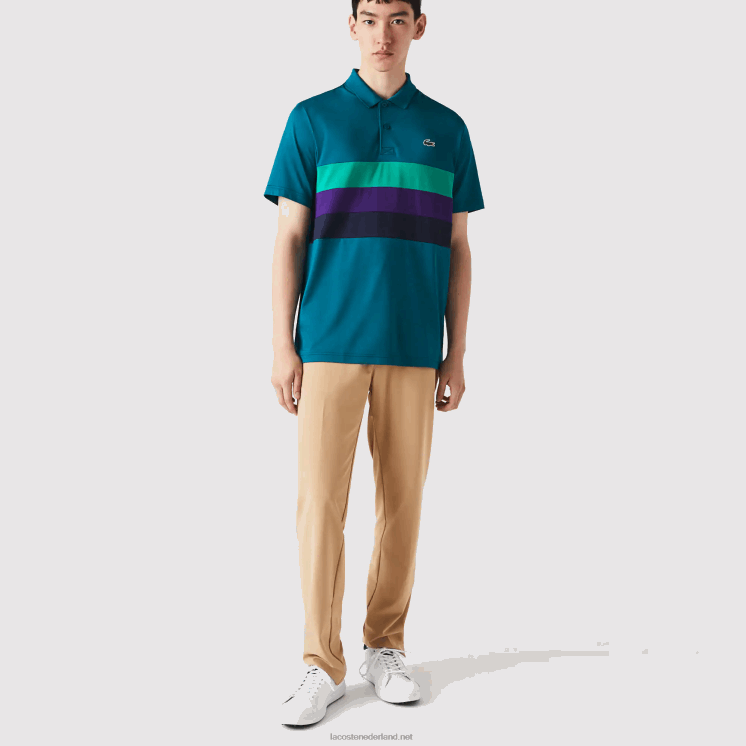 Lacoste sportieve golfchino's met stretch 0828H424 beige 02s Heren