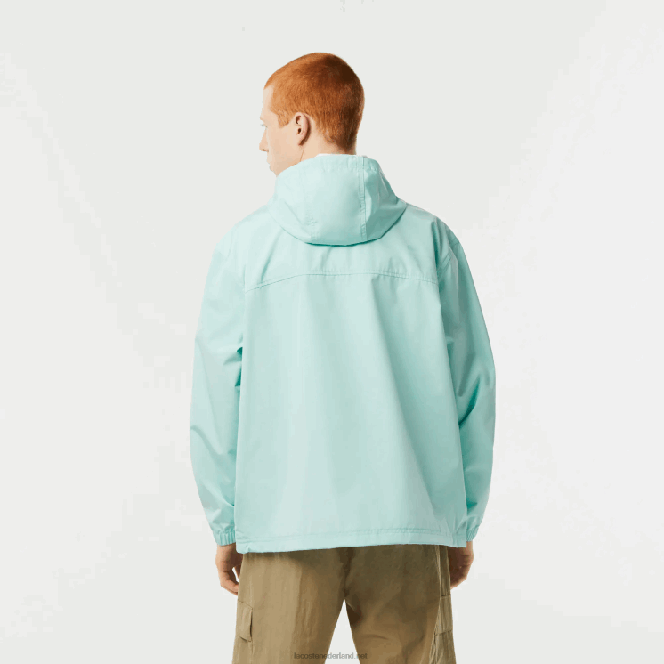 Lacoste bijgesneden jack met capuchon 0828H393 mint lgf Heren