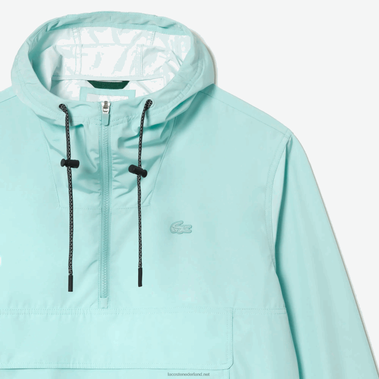 Lacoste bijgesneden jack met capuchon 0828H393 mint lgf Heren