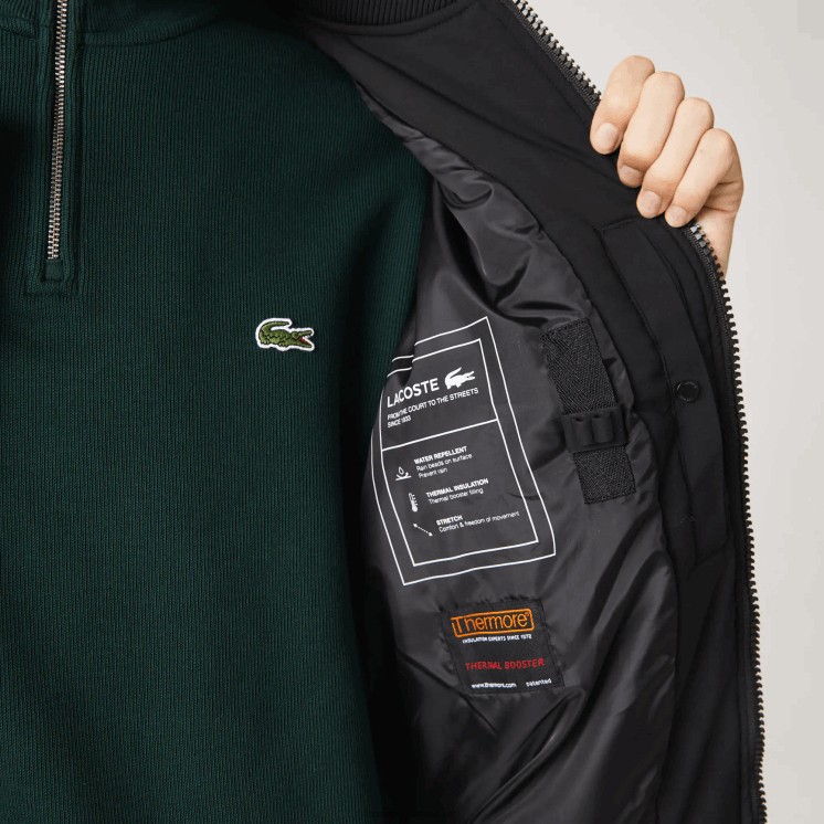 Lacoste geïsoleerd gewatteerd bomberjack 0828H1242 zwart 031 Heren