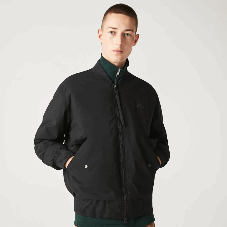 Lacoste geïsoleerd gewatteerd bomberjack 0828H1242 zwart 031 Heren