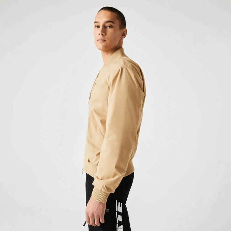 Lacoste geïsoleerd gewatteerd bomberjack 0828H1243 beige 02s Heren