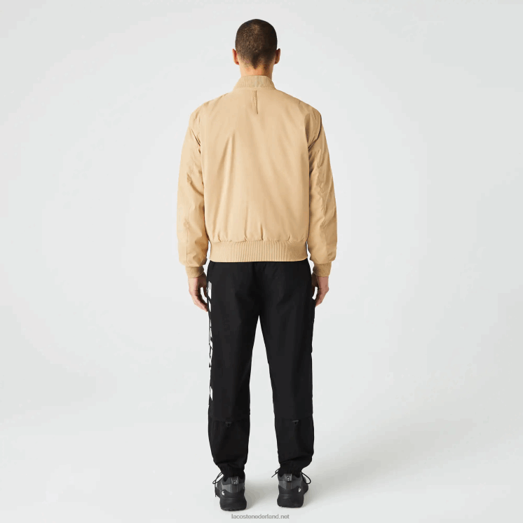 Lacoste geïsoleerd gewatteerd bomberjack 0828H1243 beige 02s Heren