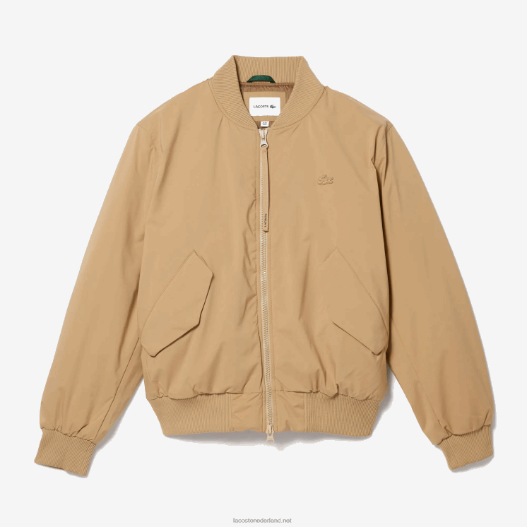 Lacoste geïsoleerd gewatteerd bomberjack 0828H1243 beige 02s Heren