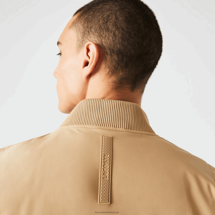 Lacoste geïsoleerd gewatteerd bomberjack 0828H1243 beige 02s Heren