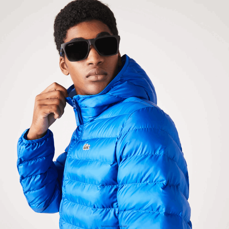Lacoste gewatteerd jack met capuchon 0828H1264 blauw k1q Heren