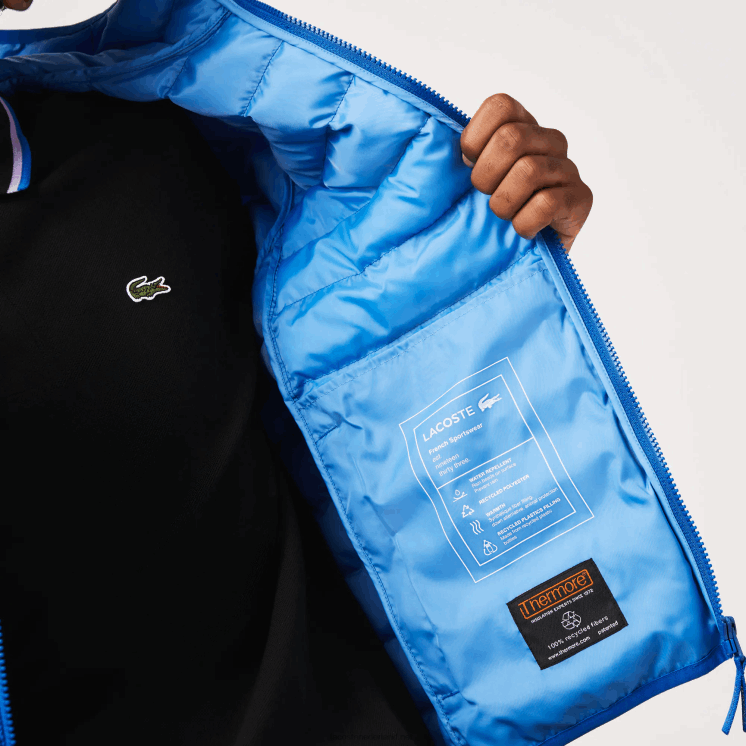 Lacoste gewatteerd jack met capuchon 0828H1264 blauw k1q Heren