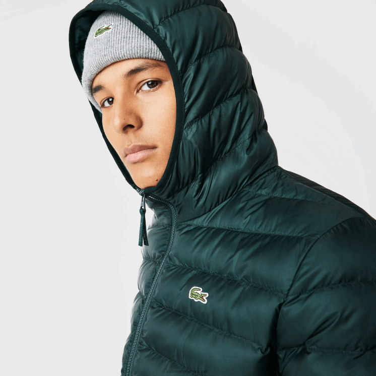 Lacoste gewatteerd jack met capuchon 0828H1265 groen yzp Heren