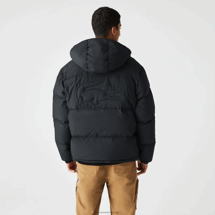 Lacoste gewatteerde waterafstotende jas 0828H1210 zwart 031 Heren