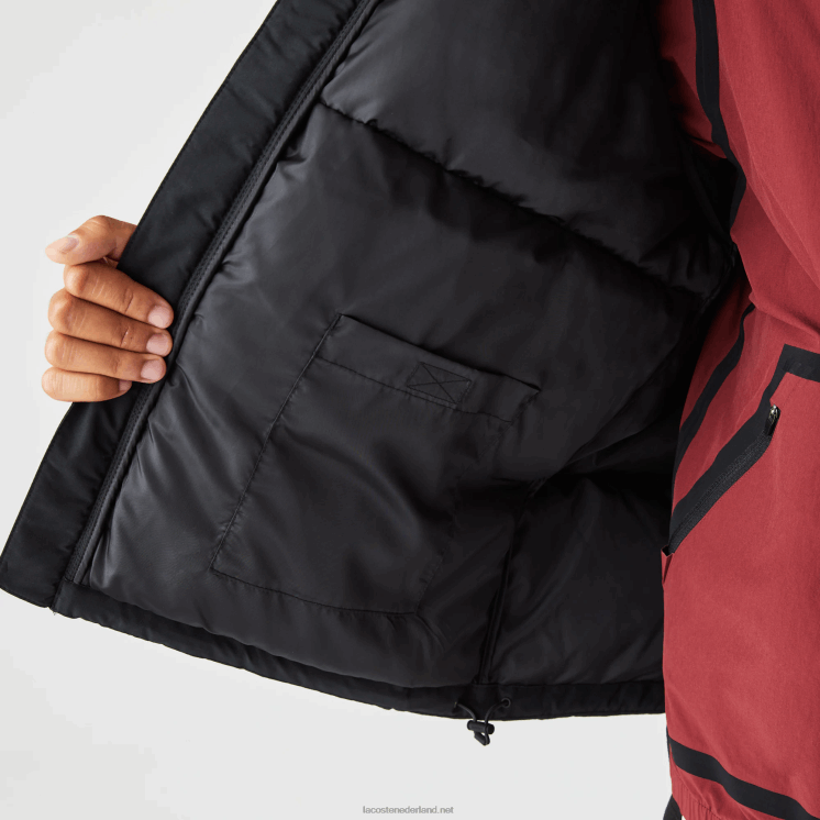 Lacoste gewatteerde waterafstotende jas 0828H1210 zwart 031 Heren
