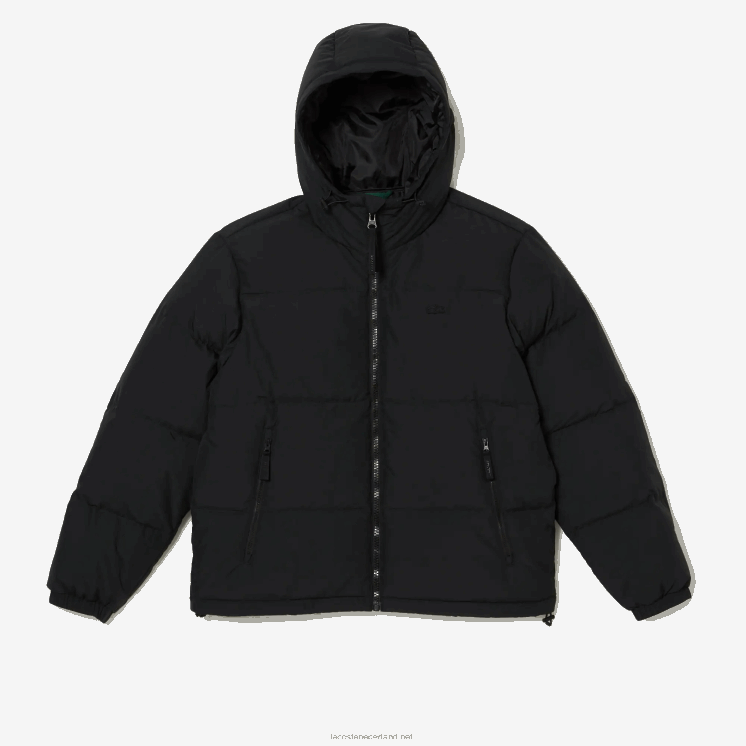 Lacoste gewatteerde waterafstotende jas 0828H1210 zwart 031 Heren