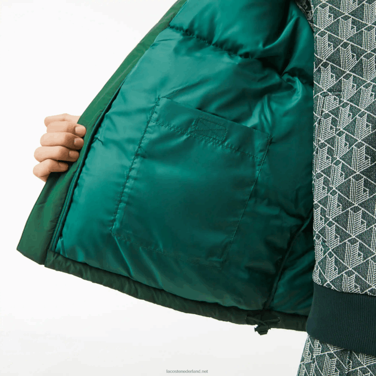 Lacoste gewatteerde waterafstotende jas 0828H1211 groen 132 Heren