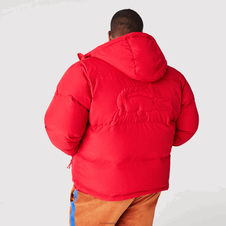 Lacoste gewatteerde waterafstotende jas 0828H1212 rood 240 Heren