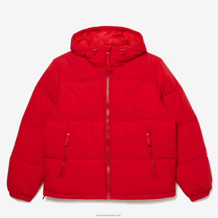 Lacoste gewatteerde waterafstotende jas 0828H1212 rood 240 Heren