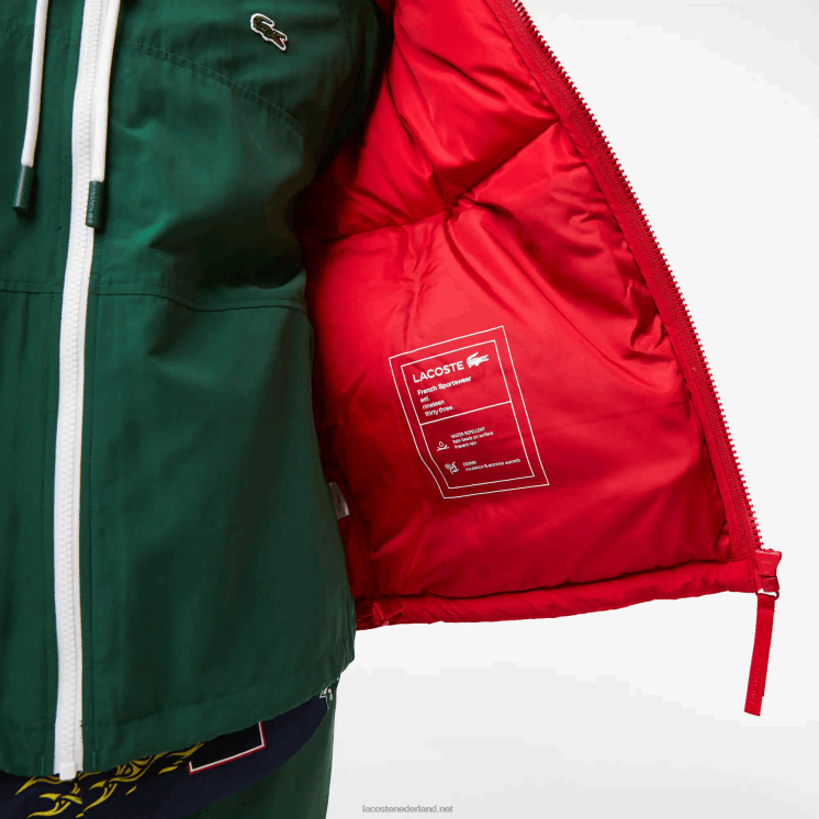 Lacoste gewatteerde waterafstotende jas 0828H1212 rood 240 Heren