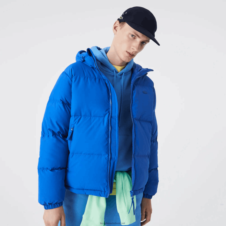 Lacoste gewatteerde waterafstotende jas 0828H1213 blauw k1q Heren