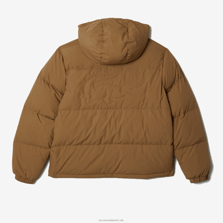 Lacoste gewatteerde waterafstotende jas 0828H1231 bruin z0w Heren