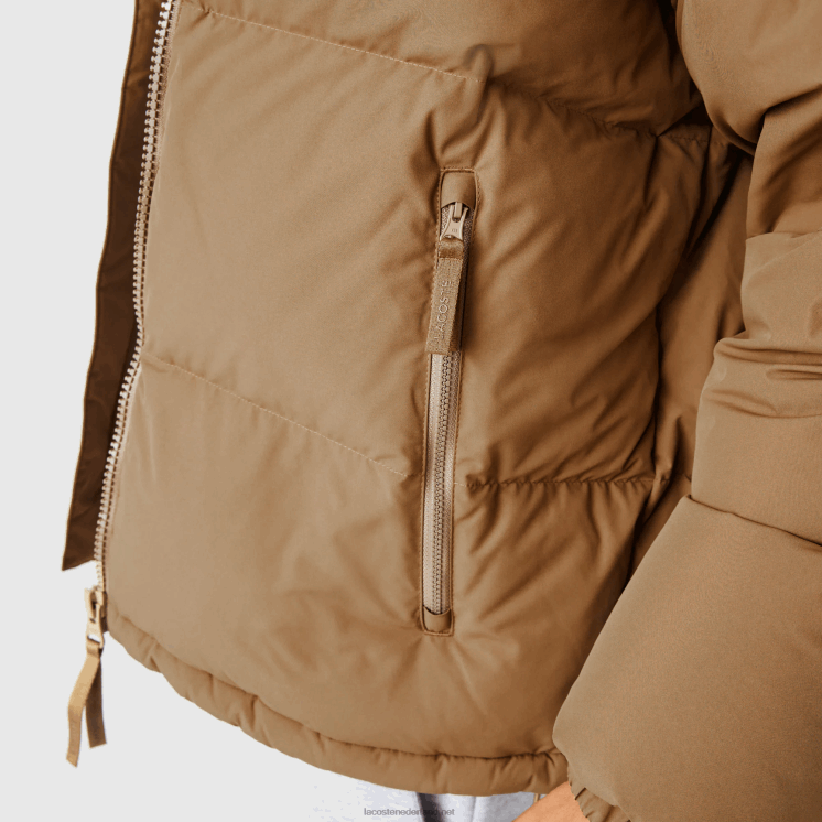 Lacoste gewatteerde waterafstotende jas 0828H1231 bruin z0w Heren