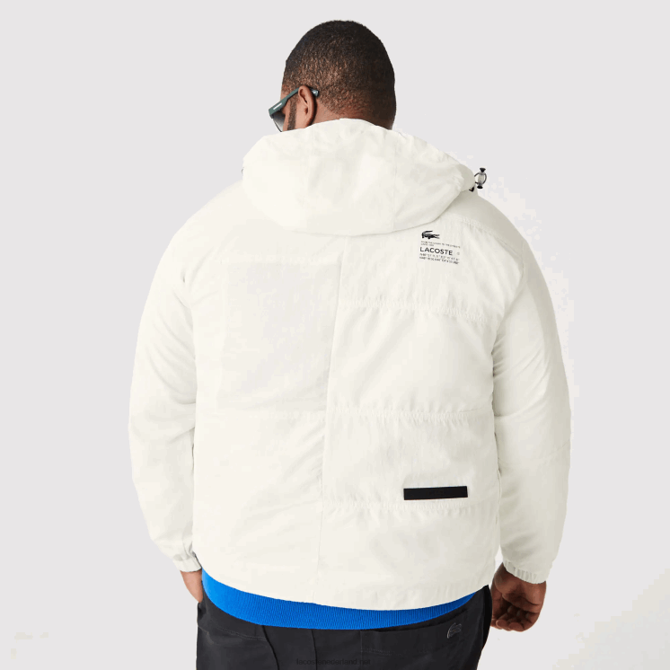 Lacoste jack met patchwork-effect 0828H1249 wit b5l Heren