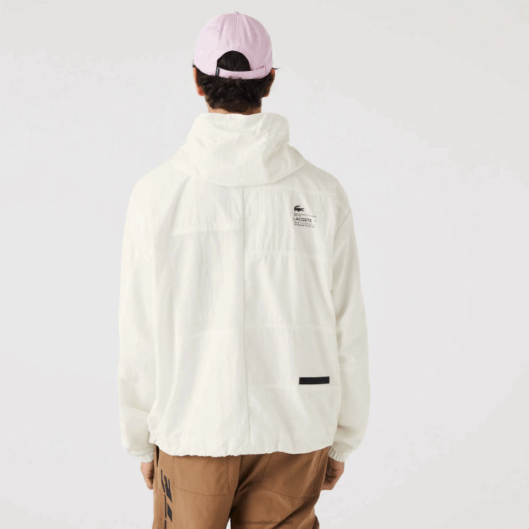 Lacoste jack met patchwork-effect 0828H1249 wit b5l Heren