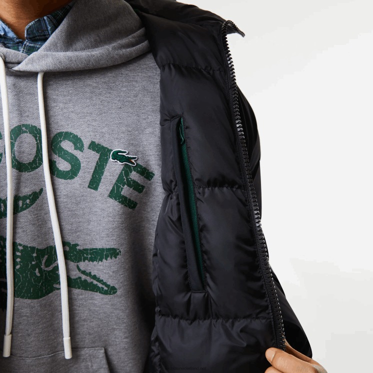 Lacoste lang pufferjack met opschrift en merknaam 0828H1294 zwart 031 Heren