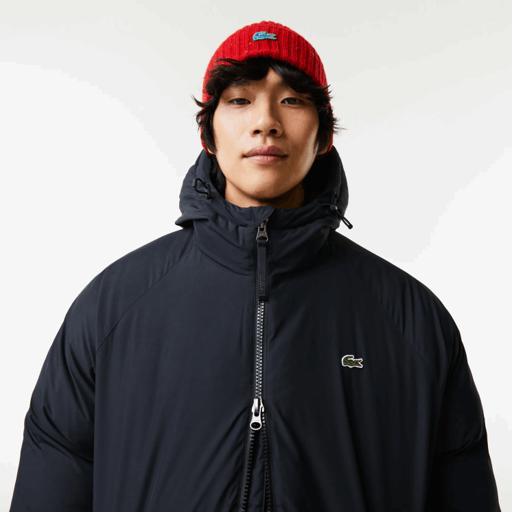 Lacoste lang pufferjack met opschrift en merknaam 0828H1294 zwart 031 Heren