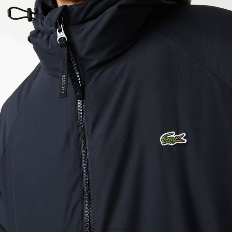 Lacoste lang pufferjack met opschrift en merknaam 0828H1294 zwart 031 Heren