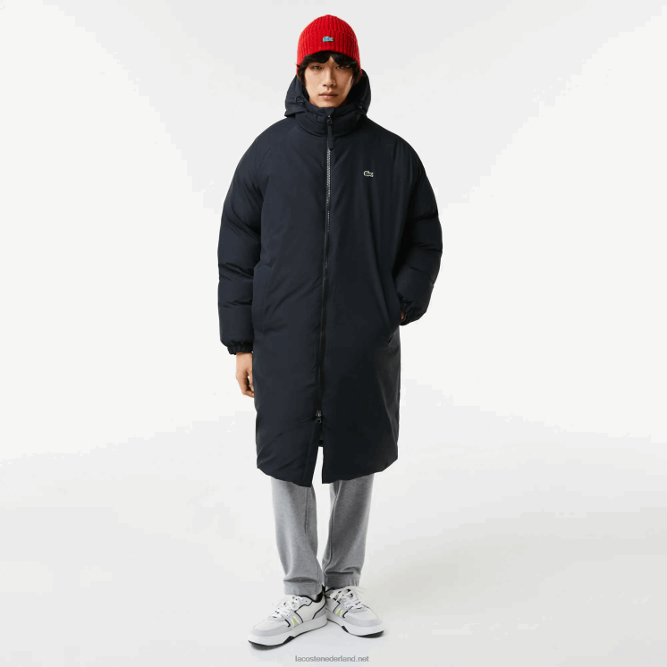 Lacoste lang pufferjack met opschrift en merknaam 0828H1294 zwart 031 Heren