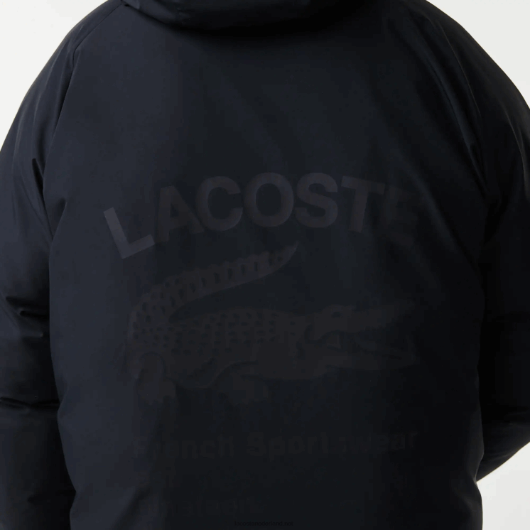 Lacoste lang pufferjack met opschrift en merknaam 0828H1294 zwart 031 Heren