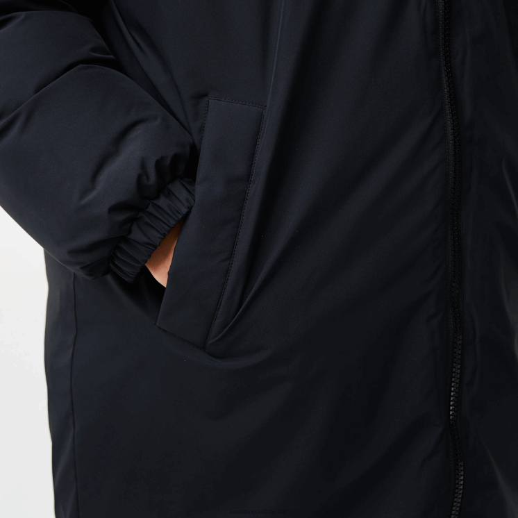 Lacoste lang pufferjack met opschrift en merknaam 0828H1294 zwart 031 Heren